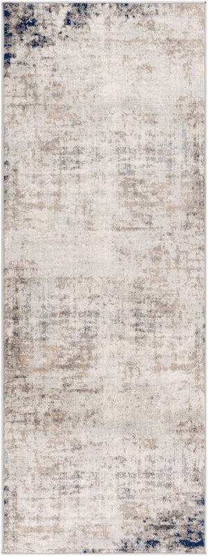 Livabliss Roma Machine Woven Polypropylene Area Rug Minimalist Modern Style for Large Living Rooms Light Gray, Ivo 2'7" x 7'3" ROM2315-2773