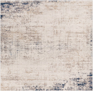 Livabliss Roma Machine Woven Polypropylene Area Rug Minimalist Modern Style for Large Living Rooms Light Gray, Ivo 7'10" x 7'10" Square ROM2315-710SQ