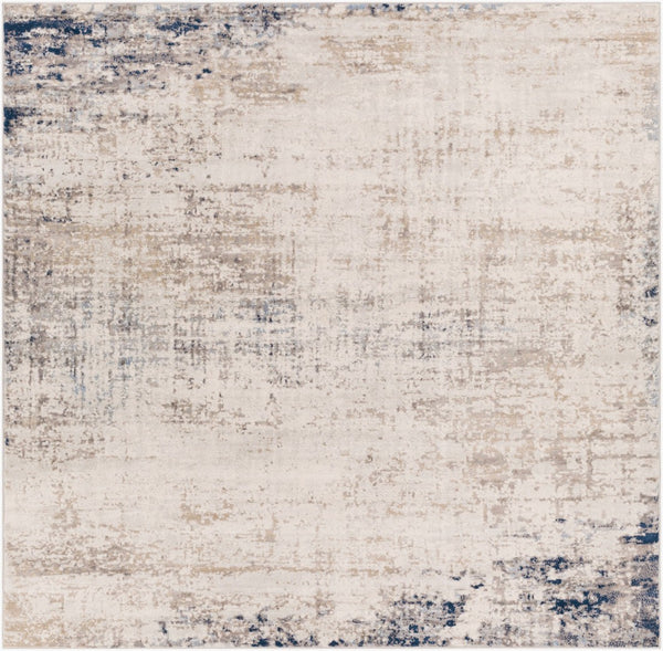 Livabliss Roma Machine Woven Polypropylene Area Rug Minimalist Modern Style for Large Living Rooms Light Gray, Ivo 7'10" x 7'10" Square ROM2315-710SQ