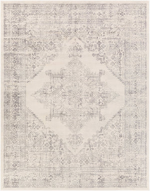 Livabliss Roma Turkish Machine Woven Polypropylene Rug for Large Living and Dining Spaces White, Light Gr 7'10" x 10' ROM2322-71010