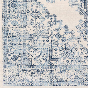 Livabliss Roma Medallion Area Rug Turkish Woven Polypropylene Medium Pile Living Room Floor White, Light Gr 8'11" x 12'4" ROM2323-9123