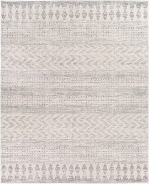 Livabliss Roma Bohemian Global Polypropylene Area Rug Medium Pile for Living Room Decor White, Light Gr 7'10" x 10' ROM2329-71010