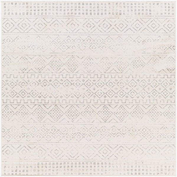 Livabliss Roma Global Bohemian Pattern Machine Woven Polypropylene Area Rug for Living Rooms Gray, Light Gra 7'10" x 7'10" Square ROM2341-710SQ