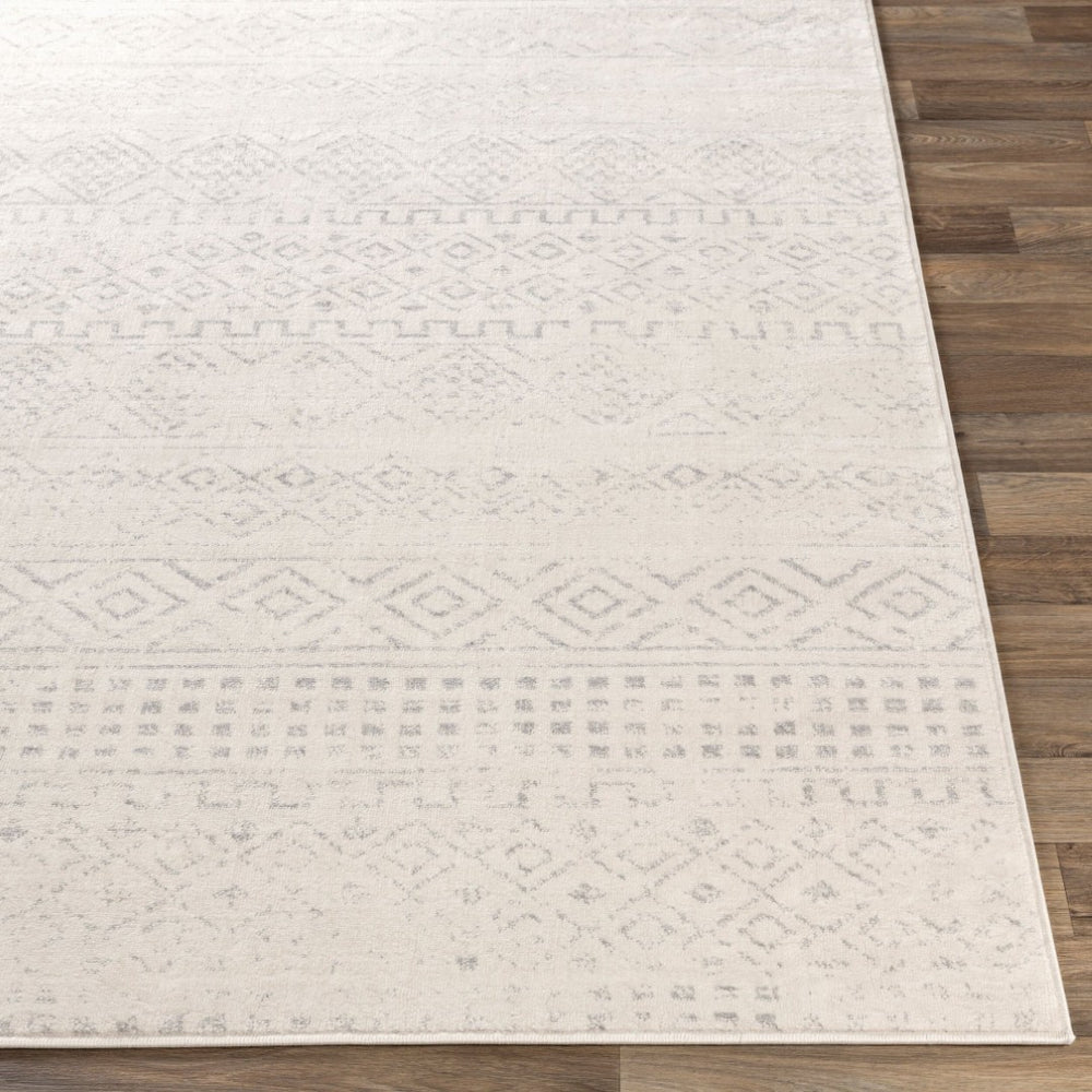 Livabliss Roma Global Bohemian Pattern Machine Woven Polypropylene Area Rug for Living Rooms Gray, Light Gra 7'10" x 7'10" Round ROM2341-710RD