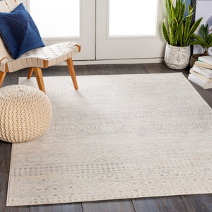 Livabliss Roma Global Bohemian Pattern Machine Woven Polypropylene Area Rug for Living Rooms Gray, Light Gra 9'10" x 14' ROM2341-91014