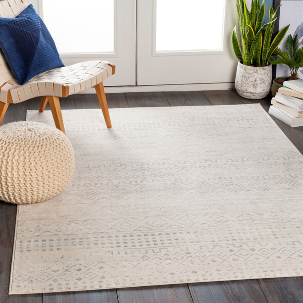 Livabliss Roma Global Bohemian Pattern Machine Woven Polypropylene Area Rug for Living Rooms Gray, Light Gra 9'10" x 14' ROM2341-91014