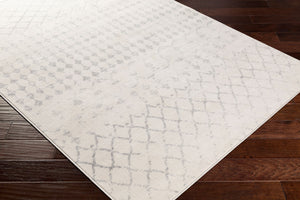 Livabliss Roma Global Pattern Large Area Rug Polypropylene Medium Pile for Living Rooms White, Light Gr 2'7" x 7'3" ROM2343-2773