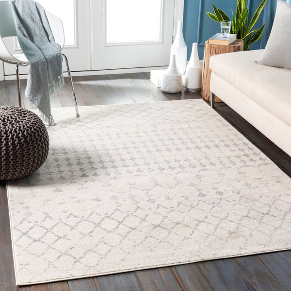 Livabliss Roma Global Pattern Large Area Rug Polypropylene Medium Pile for Living Rooms White, Light Gr 8'11" x 12'4" ROM2343-9123