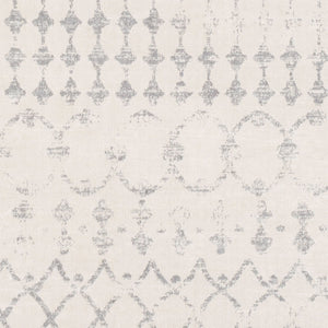 Livabliss Roma Global Pattern Large Area Rug Polypropylene Medium Pile for Living Rooms White, Light Gr 2'7" x 7'3" ROM2343-2773