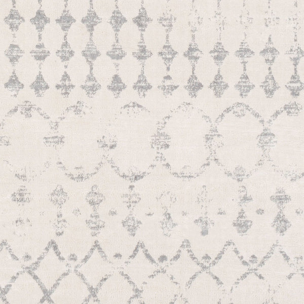 Livabliss Roma Global Pattern Large Area Rug Polypropylene Medium Pile for Living Rooms White, Light Gr 2'7" x 7'3" ROM2343-2773