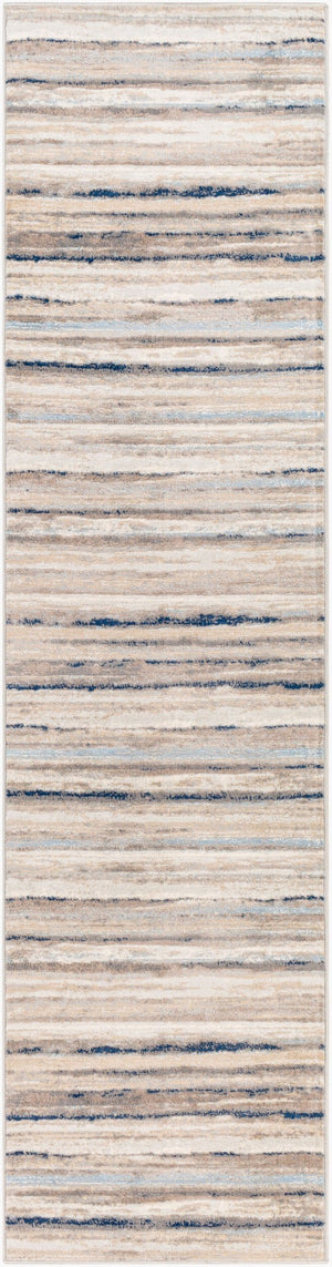 Livabliss Roma Bold Contemporary Machine Woven Polypropylene Area Rug for Large Living Spaces Navy, Light Blu 2'7" x 10' ROM2349-2710