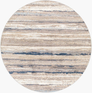 Livabliss Roma Bold Contemporary Machine Woven Polypropylene Area Rug for Large Living Spaces Navy, Light Blu 7'10" x 7'10" Round ROM2349-710RD