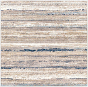 Livabliss Roma Bold Contemporary Machine Woven Polypropylene Area Rug for Large Living Spaces Navy, Light Blu 7'10" x 7'10" Square ROM2349-710SQ