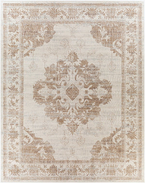 Livabliss Roma Persian Inspired Machine Woven Polypropylene Area Rug for Living and Dining Rooms Tan, Ivory 7'10" x 10' ROM2363-71010