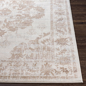 Livabliss Roma Persian Inspired Machine Woven Polypropylene Area Rug for Living and Dining Rooms Tan, Ivory 7'10" x 10' ROM2363-71010