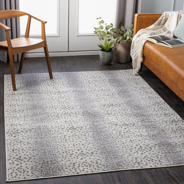 Livabliss Roma Geometric Polypropylene Area Rug Machine Woven for Modern Living Spaces Charcoal, Ivory 5'3" x 7'1" ROM2371-5371