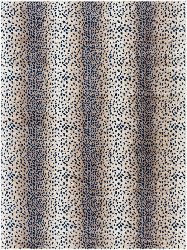 Livabliss Roma Geometric Area Rug Turkish Woven Polypropylene for Living Room or Dining Space Navy, Tan 5'3" x 7'1" ROM2372-5371