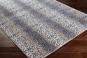 Livabliss Roma Geometric Area Rug Turkish Woven Polypropylene for Living Room or Dining Space Navy, Tan 5'3" x 7'1" ROM2372-5371