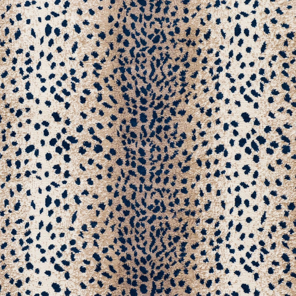 Livabliss Roma Geometric Area Rug Turkish Woven Polypropylene for Living Room or Dining Space Navy, Tan 5'3" x 7'1" ROM2372-5371