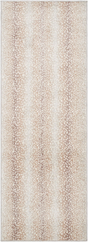 Livabliss Roma Geometric Area Rug Turkish Polypropylene Weave for Large Living Dining Spaces Tan, Light Slat 2'7" x 10' ROM2374-2710