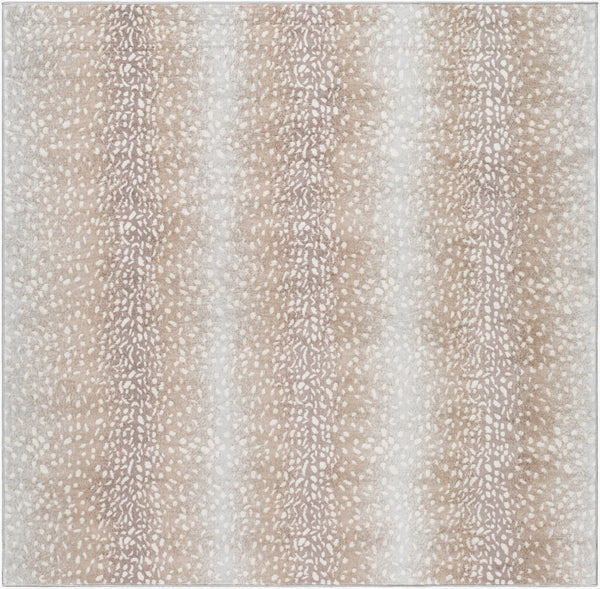 Livabliss Roma Geometric Area Rug Turkish Polypropylene Weave for Large Living Dining Spaces Tan, Light Slat 7'10" x 7'10" Square ROM2374-710SQ