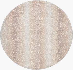 Livabliss Roma Geometric Area Rug Turkish Polypropylene Weave for Large Living Dining Spaces Tan, Light Slat 7'10" x 7'10" Round ROM2374-710RD