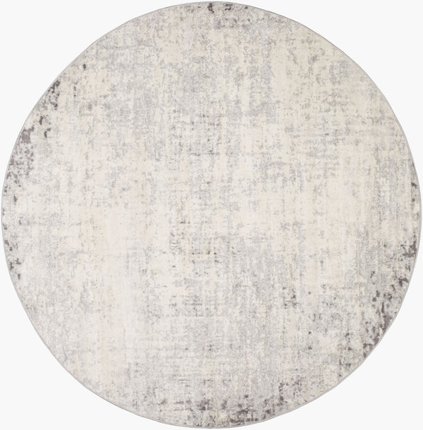Livabliss Roma Minimalist Polypropylene Area Rug for Living Dining and Primary Bedroom Spaces Charcoal, Gray 6'7" x 6'7" Round ROM2393-67RD