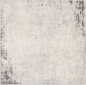 Livabliss Roma Minimalist Polypropylene Area Rug for Living Dining and Primary Bedroom Spaces Charcoal, Gray 6'7" x 6'7" Square ROM2393-67SQ
