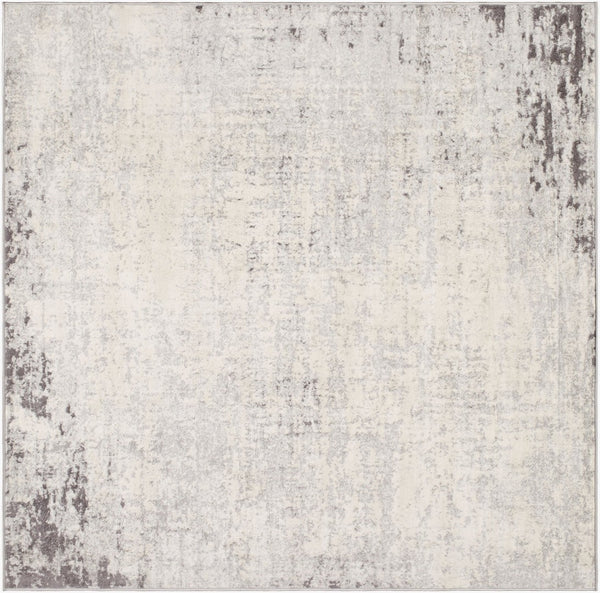 Livabliss Roma Minimalist Polypropylene Area Rug for Living Dining and Primary Bedroom Spaces Charcoal, Gray 6'7" x 6'7" Square ROM2393-67SQ