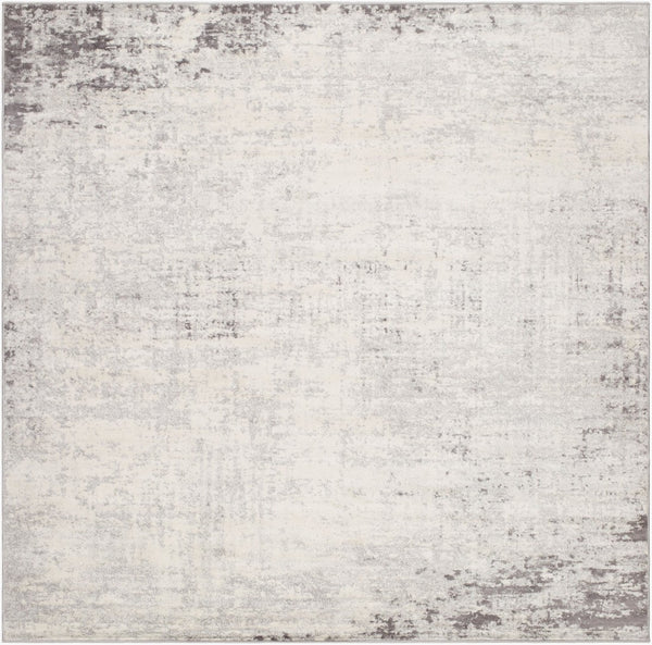 Livabliss Roma Minimalist Polypropylene Area Rug for Living Dining and Primary Bedroom Spaces Charcoal, Gray 7'10" x 7'10" Square ROM2393-710SQ