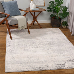 Livabliss Roma Minimalist Polypropylene Area Rug for Living Dining and Primary Bedroom Spaces Charcoal, Gray 6'7" x 6'7" Square ROM2393-67SQ
