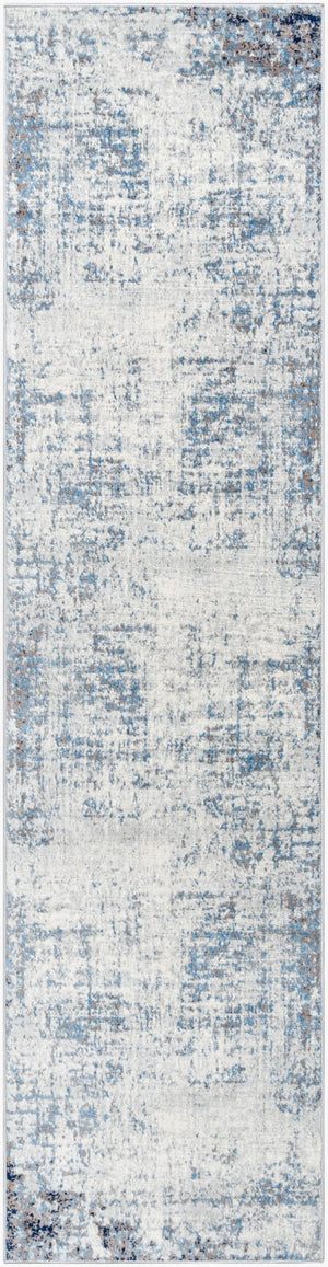 Livabliss Roma Machine Woven Polypropylene Area Rug for Large Living and Open Dining Spaces Navy, Light Blu 2'7" x 10' ROM2394-2710
