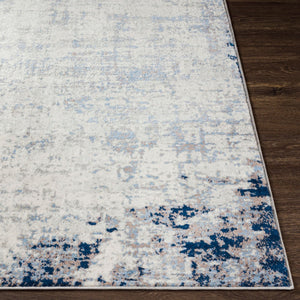Livabliss Roma Machine Woven Polypropylene Area Rug for Large Living and Open Dining Spaces Navy, Light Blu 2'7" x 7'3" ROM2394-2773