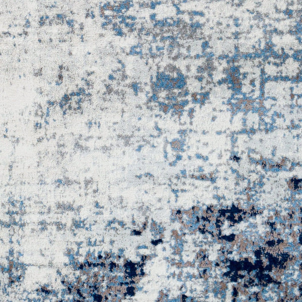 Livabliss Roma Machine Woven Polypropylene Area Rug for Large Living and Open Dining Spaces Navy, Light Blu 2'7" x 7'3" ROM2394-2773