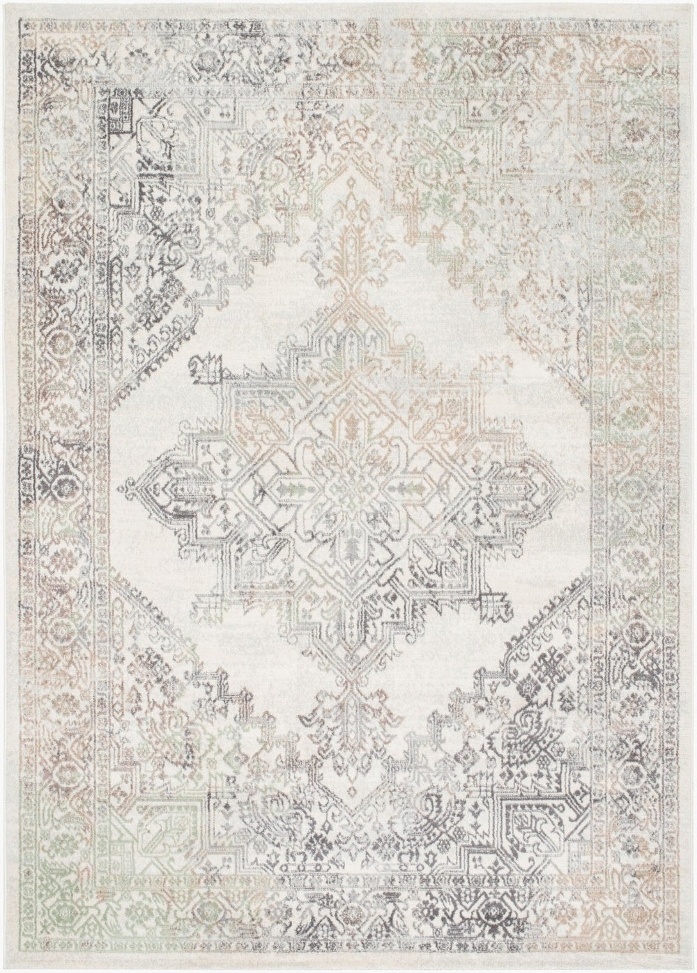 Livabliss Roma Traditional Medallion Polypropylene Area Rug for Living Dining or Bedroom ROM2405-811123