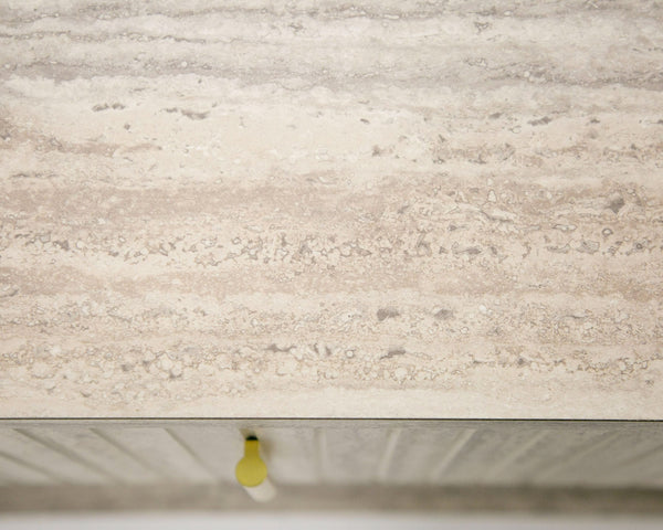 VIG Furniture Nova Domus Roma - Modern Faux Travertine + Gold Nightstand VGAN-ROMA-NS