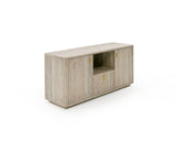 VIG Furniture Nova Domus Roma - Modern Faux Travertine + Gold File Cabinet VGAN-ROMA-FILE