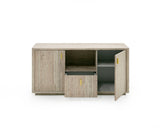 VIG Furniture Nova Domus Roma - Modern Faux Travertine + Gold File Cabinet VGAN-ROMA-FILE