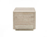 VIG Furniture Nova Domus Roma - Modern Faux Travertine Square End Table VGAN-ROMA-ET