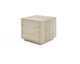 VIG Furniture Nova Domus Roma - Modern Faux Travertine Square End Table VGAN-ROMA-ET