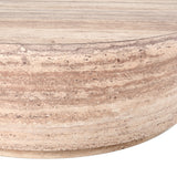 VIG Furniture Nova Domus Roma - Modern Faux Travertine Round Coffee Table VGAN-ROMA-RND-CT