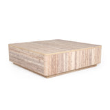 VIG Furniture Nova Domus Roma - Modern Faux Travertine Square Coffee Table VGAN-ROMA-SQR-CT