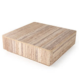 VIG Furniture Nova Domus Roma - Modern Faux Travertine Square Coffee Table VGAN-ROMA-SQR-CT