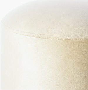 Surya Roxeanne 18" Modern Hand-woven Ottoman - Stylish Polyester & Metal Accent For Any Home Decor! Upholstery, Creamtop, Cream,Base, Gold Polyester,Iron,Polyurethane Foam Ron-011