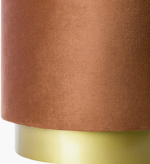 Surya Roxeanne 18" Modern Hand-woven Ottoman - Stylish Polyester & Metal Accent For Any Home Decor! Upholstery, Browntop, Brown,Base, Gold Polyester,Iron,Polyurethane Foam Ron-012