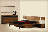 VIG Furniture California King Rondo Mid-Century Platform Bed w/ Nightstands Storage And Lights VGWCRONDO-CK