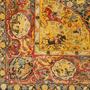 Surya Reproduction One Of A Kind Handcrafted 11' X 20' Traditional Wool & Cotton Rug For Timeless Style Goldenrod Wool,Cotton Rooak1001-1120