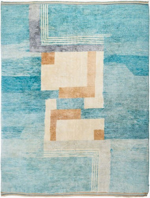 Surya Reproduction One Of A Kind Handcrafted 11' X 20' Traditional Wool & Cotton Rug For Timeless Style Sky Blue Wool Rooak1002-9117