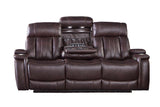 Parker House Parker Living Royce - Fantom Brown Power Reclining Sofa with Drop Down Console Fantom Brown 88% Polyester / 12% PU (W) MROY#832PH-FNB