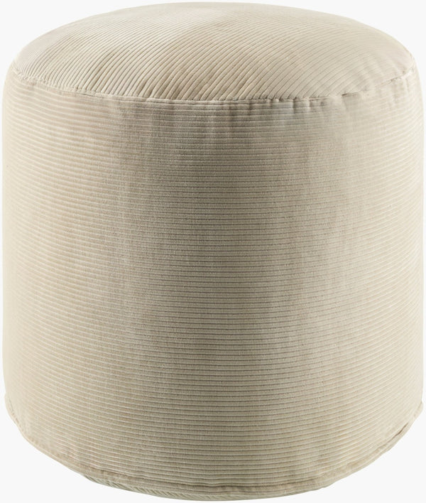 Surya Roy Cotton Fabric Cube Pouf Minimalist Footrest for Living Room or Reading Nook ROPF001-161818